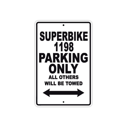 Ducati Superbike 1198 Parking Only All Others Will Be Towed Aluminum Decor Garage Sign