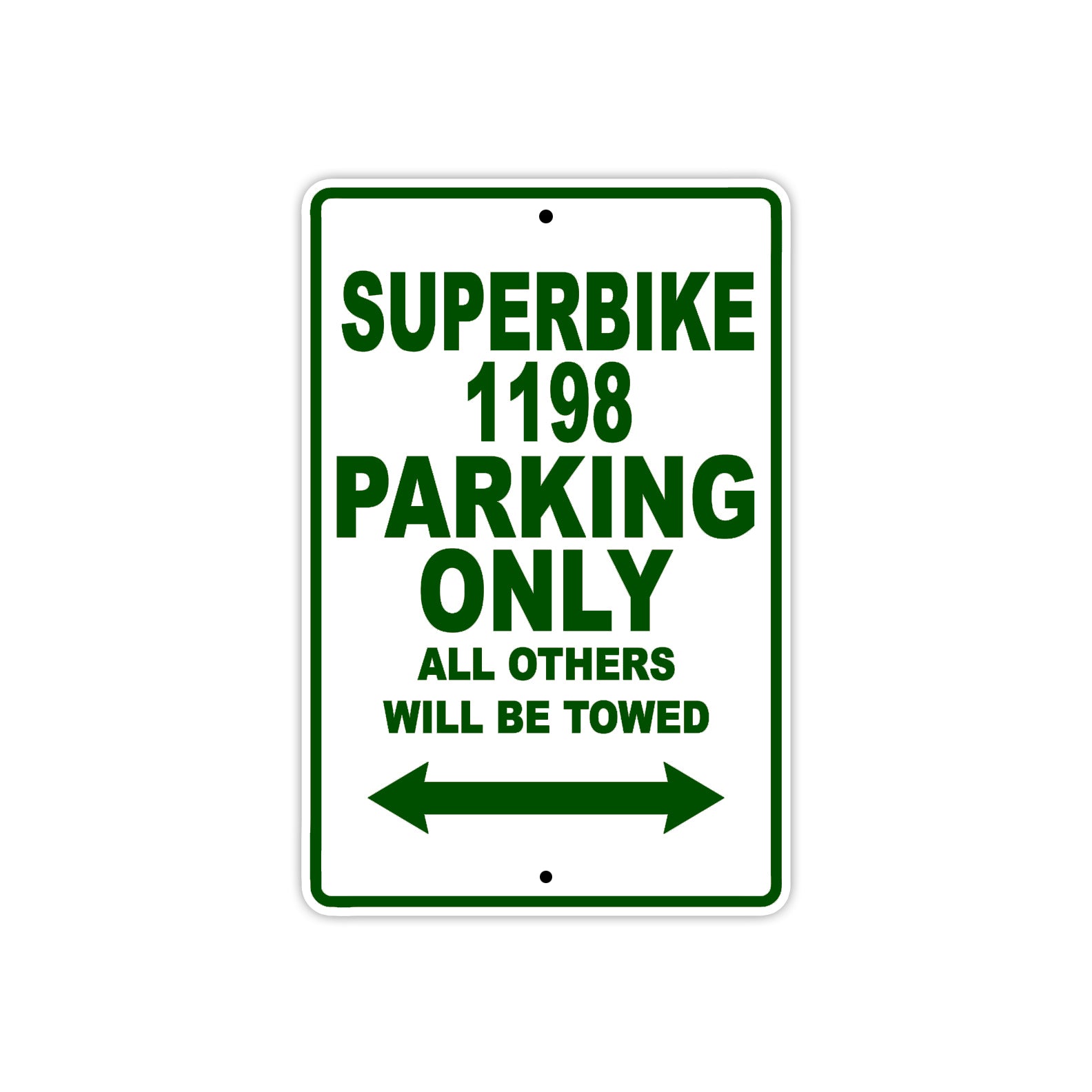 Ducati Superbike 1198 Parking Only All Others Will Be Towed Aluminum Decor Garage Sign