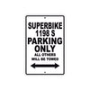 Ducati Superbike 1198 S Parking Only All Others Will Be Towed Aluminum Decor Garage Sign