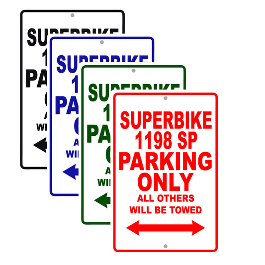 Ducati Superbike 1198 SP Parking Only All Others Will Be Towed Aluminum Decor Garage Sign