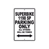 Ducati Superbike 1198 SP Parking Only All Others Will Be Towed Aluminum Decor Garage Sign