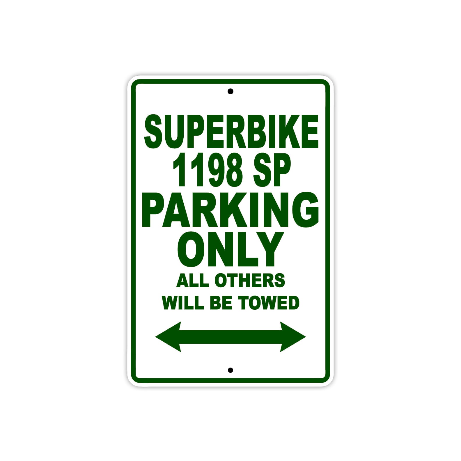 Ducati Superbike 1198 SP Parking Only All Others Will Be Towed Aluminum Decor Garage Sign