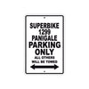 Ducati Superbike 1299 Panigale Parking Only All Others Will Be Towed Aluminum Decor Garage Sign