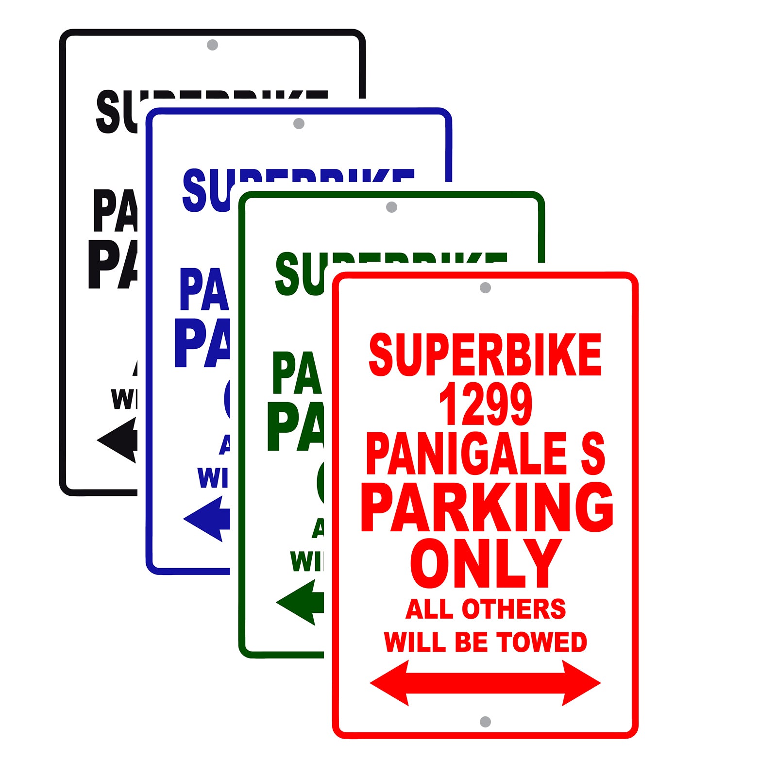 Ducati Superbike 1299 Panigale S Parking Only All Others Will Be Towed Aluminum Decor Garage Sign