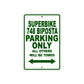 Ducati Superbike 748 Biposta Parking Only All Others Will Be Towed Aluminum Decor Garage Sign