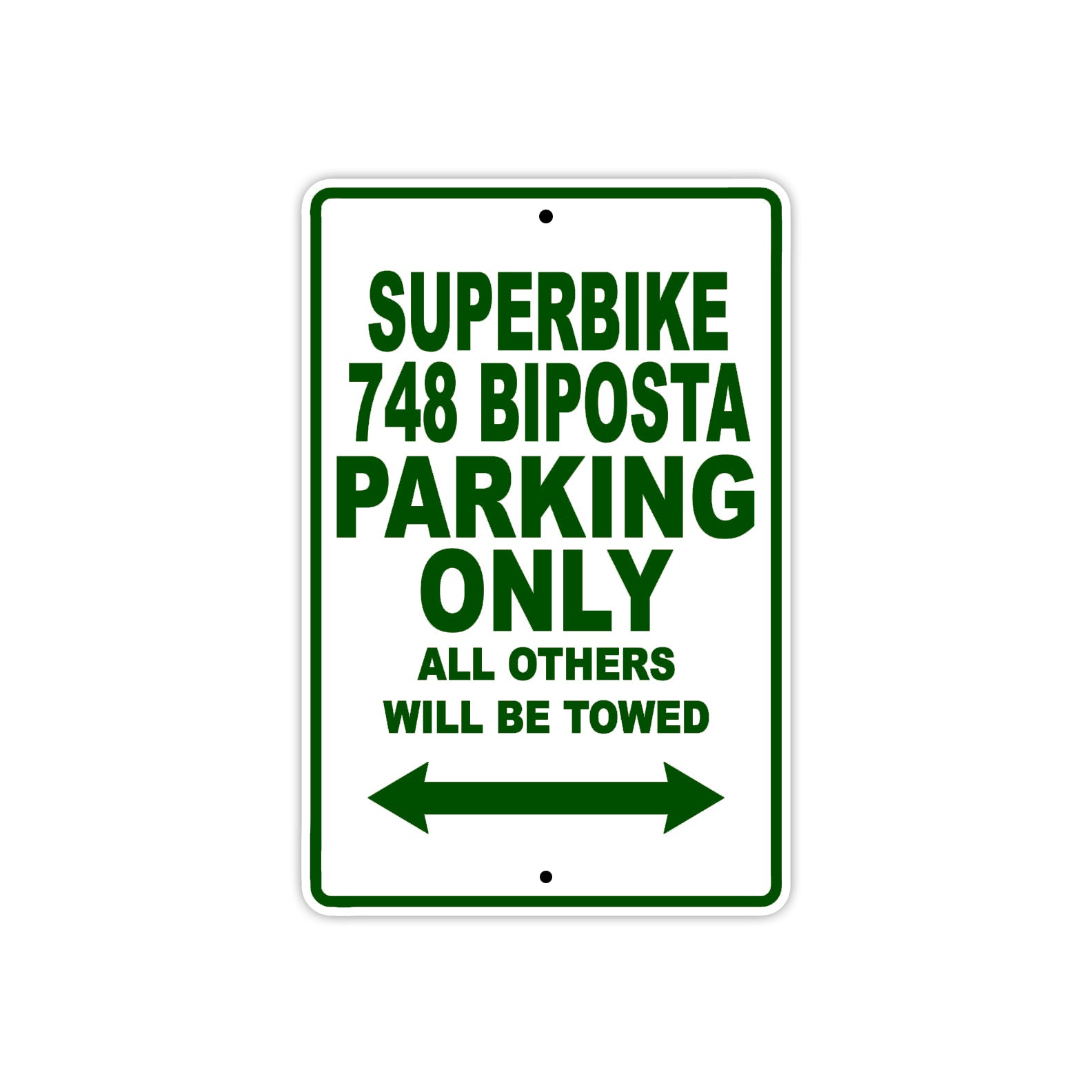 Ducati Superbike 748 Biposta Parking Only All Others Will Be Towed Aluminum Decor Garage Sign