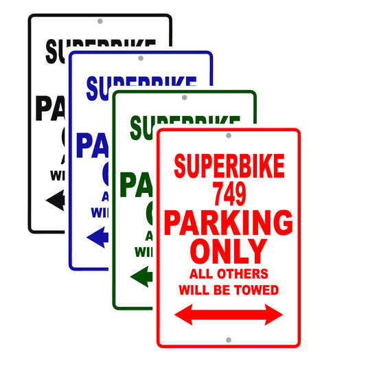 Ducati Superbike 749 Parking Only All Others Will Be Towed Aluminum Decor Garage Sign