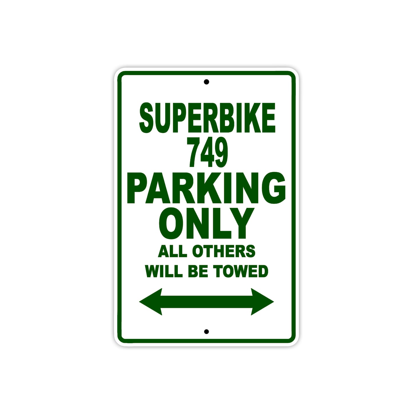 Ducati Superbike 749 Parking Only All Others Will Be Towed Aluminum Decor Garage Sign