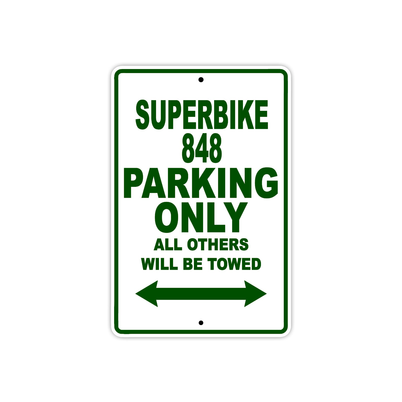 Ducati Superbike 848 Parking Only All Others Will Be Towed Aluminum Decor Garage Sign