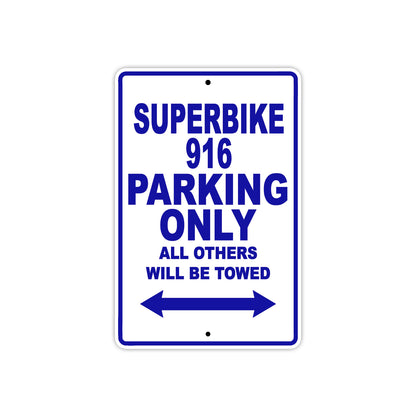 Ducati Superbike 916 Parking Only All Others Will Be Towed Aluminum Decor Garage Sign