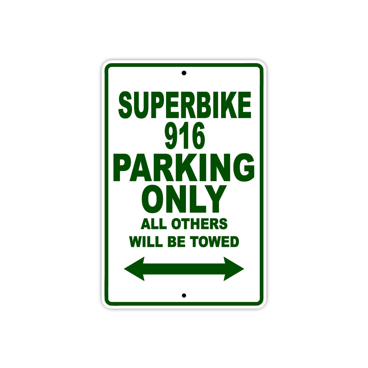Ducati Superbike 916 Parking Only All Others Will Be Towed Aluminum Decor Garage Sign