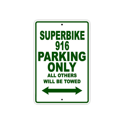 Ducati Superbike 916 Parking Only All Others Will Be Towed Aluminum Decor Garage Sign