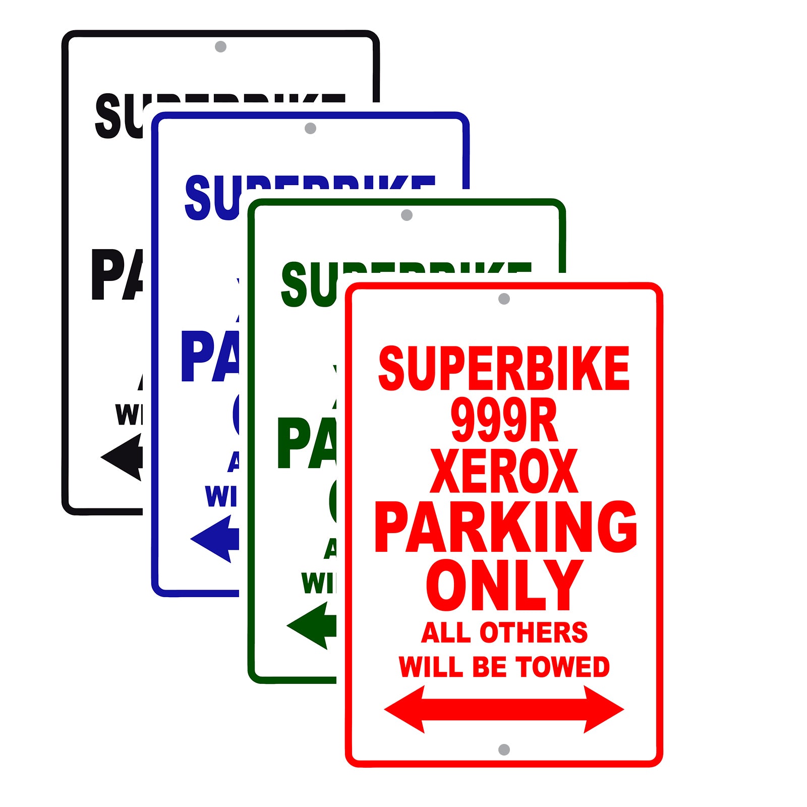 Ducati Superbike 999 R Xerox Parking Only All Others Will Be Towed Aluminum Decor Garage Sign
