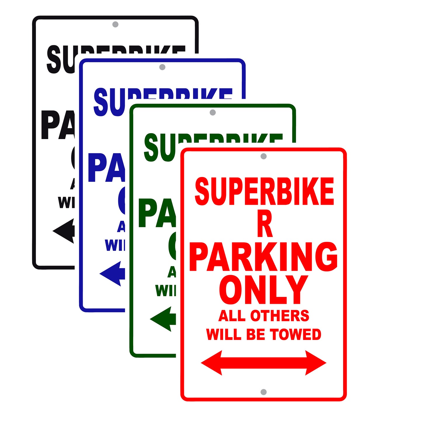 Ducati Superbike R Parking Only All Others Will Be Towed Aluminum Decor Garage Sign