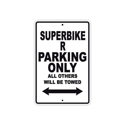 Ducati Superbike R Parking Only All Others Will Be Towed Aluminum Decor Garage Sign