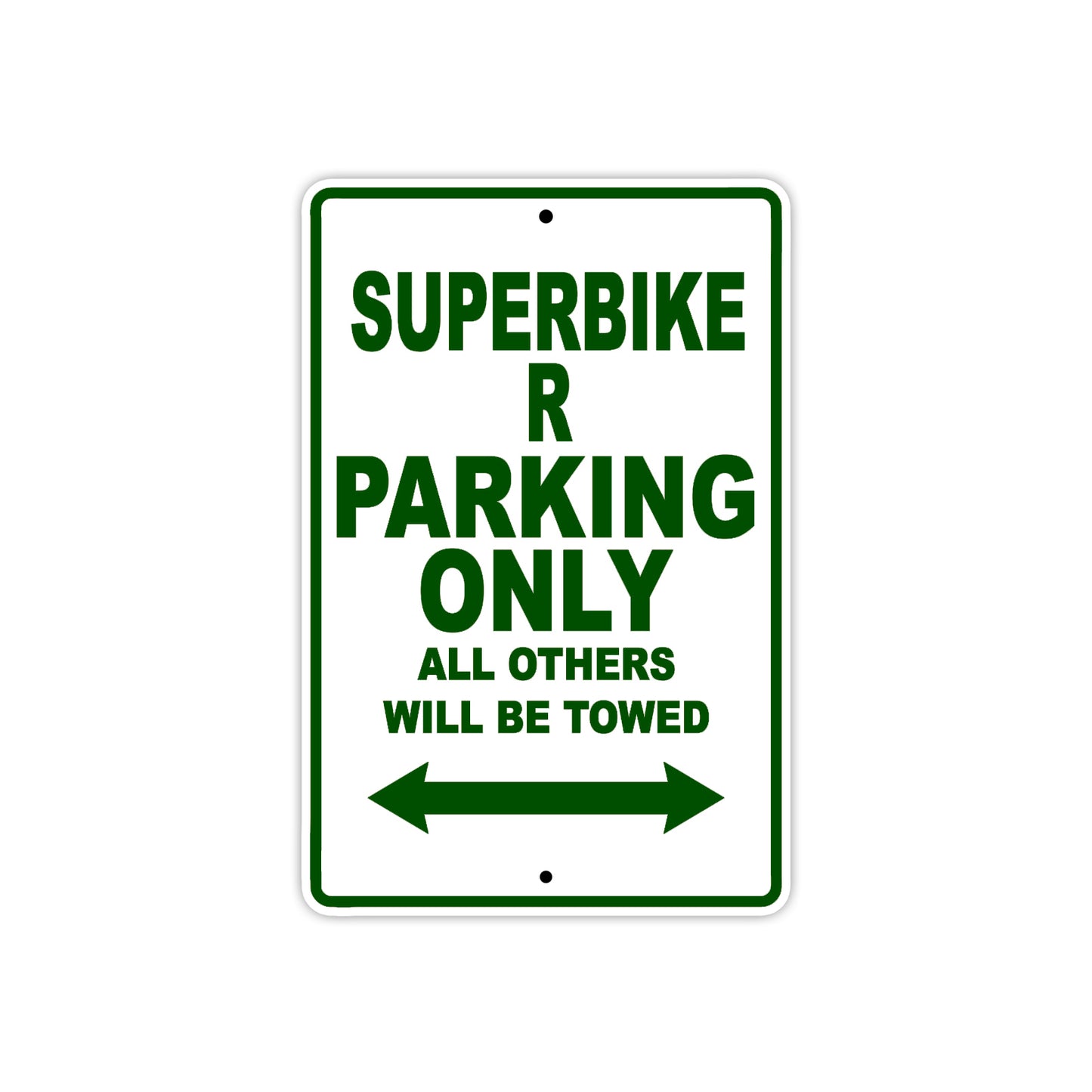 Ducati Superbike R Parking Only All Others Will Be Towed Aluminum Decor Garage Sign