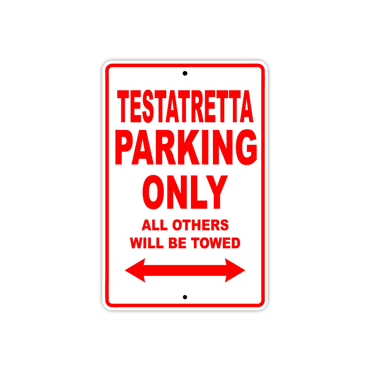 Ducati Testastretta Parking Only All Others Will Be Towed Aluminum Decor Garage Sign