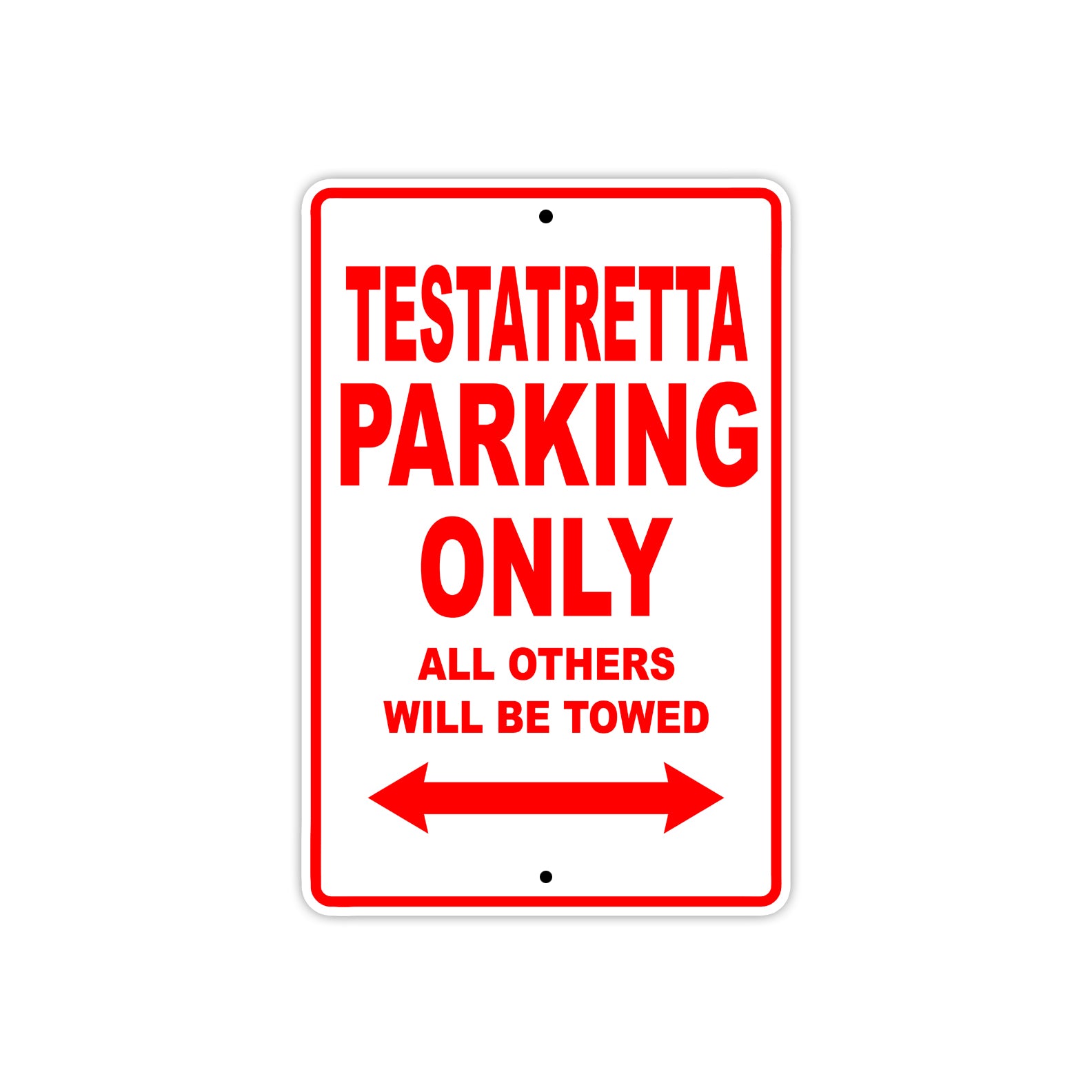 Ducati Testastretta Parking Only All Others Will Be Towed Aluminum Decor Garage Sign