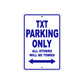 GAS GAS TXT Parking Only All Others Will Be Towed Aluminum Decor Garage Sign