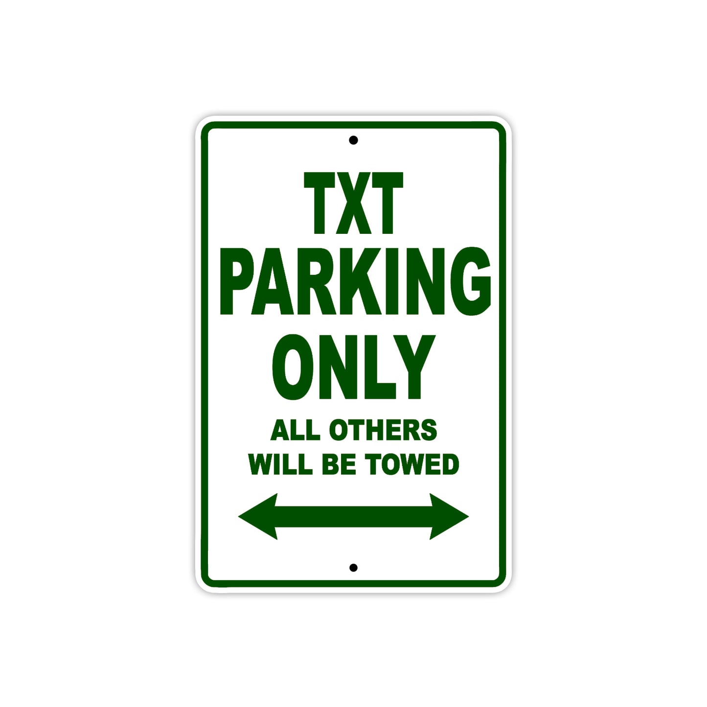 GAS GAS TXT Parking Only All Others Will Be Towed Aluminum Decor Garage Sign