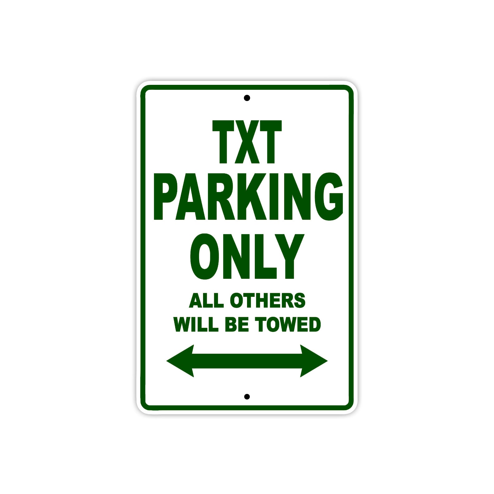 GAS GAS TXT Parking Only All Others Will Be Towed Aluminum Decor Garage Sign