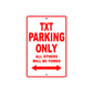 GAS GAS TXT Parking Only All Others Will Be Towed Aluminum Decor Garage Sign