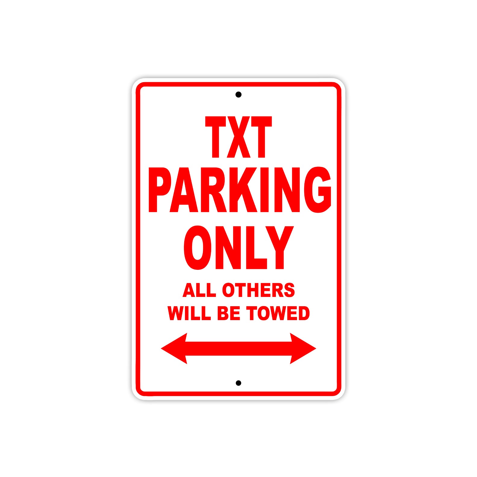 GAS GAS TXT Parking Only All Others Will Be Towed Aluminum Decor Garage Sign