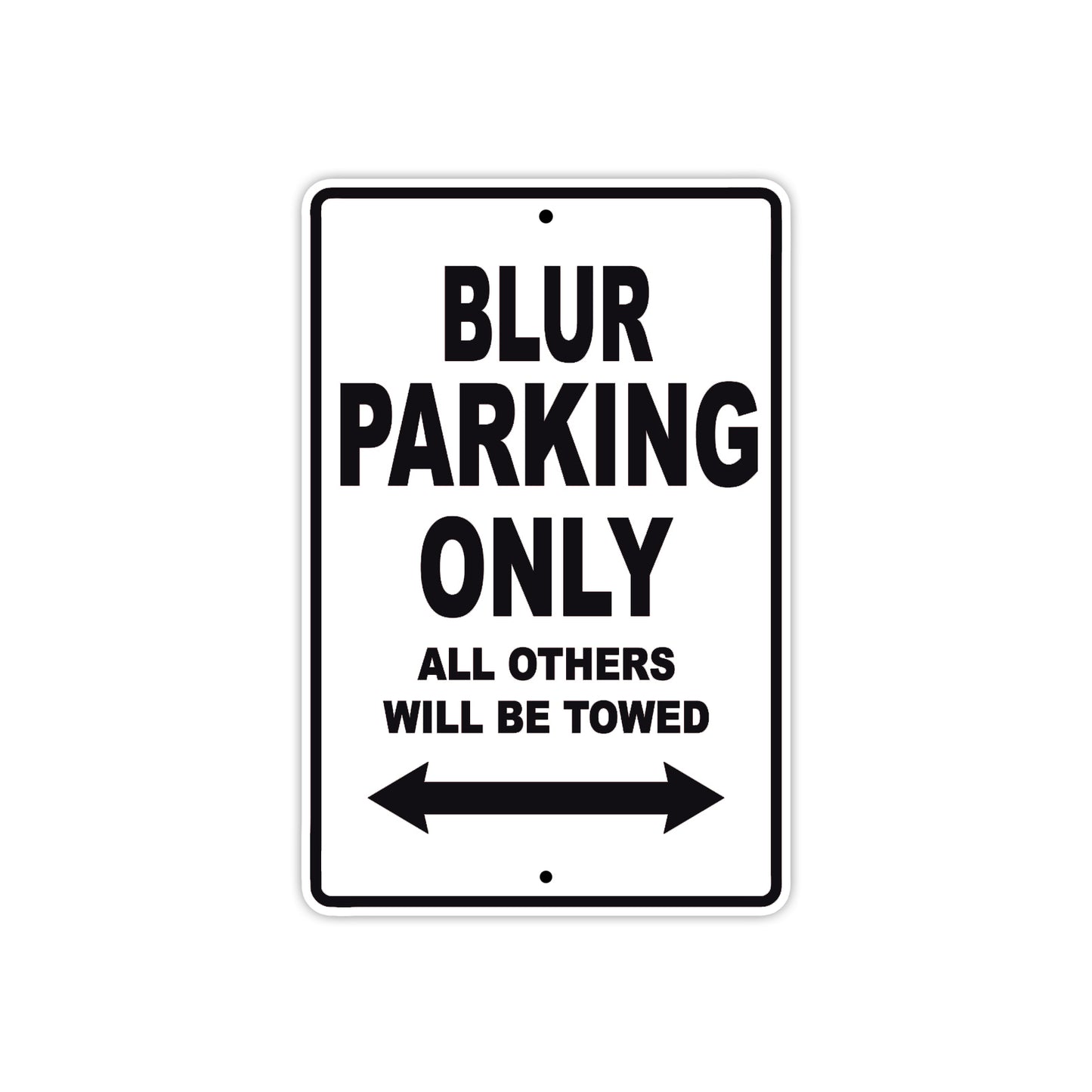 Genuine Scooter Company Blur Parking Only All Others Will Be Towed Aluminum Decor Garage Sign