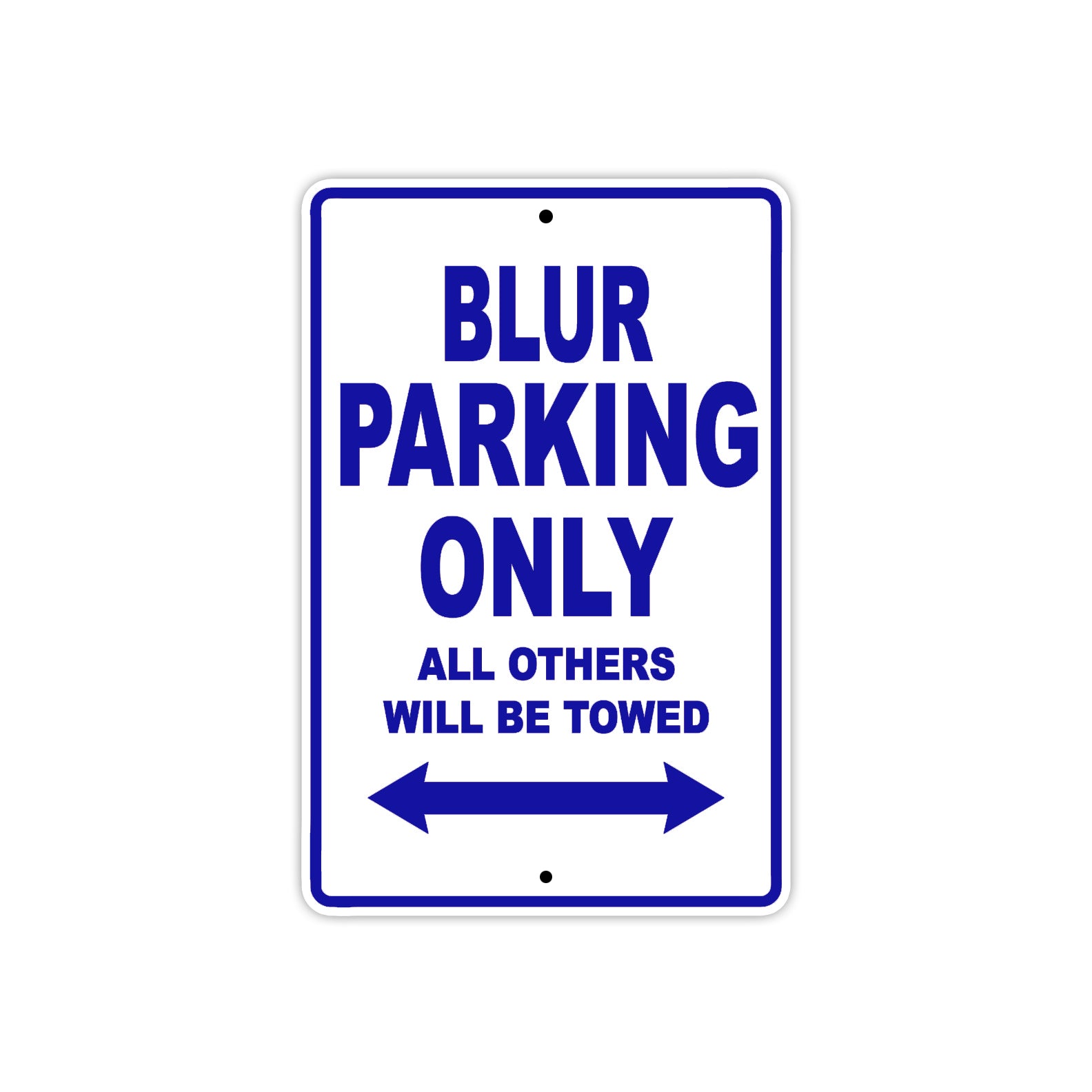 Genuine Scooter Company Blur Parking Only All Others Will Be Towed Aluminum Decor Garage Sign