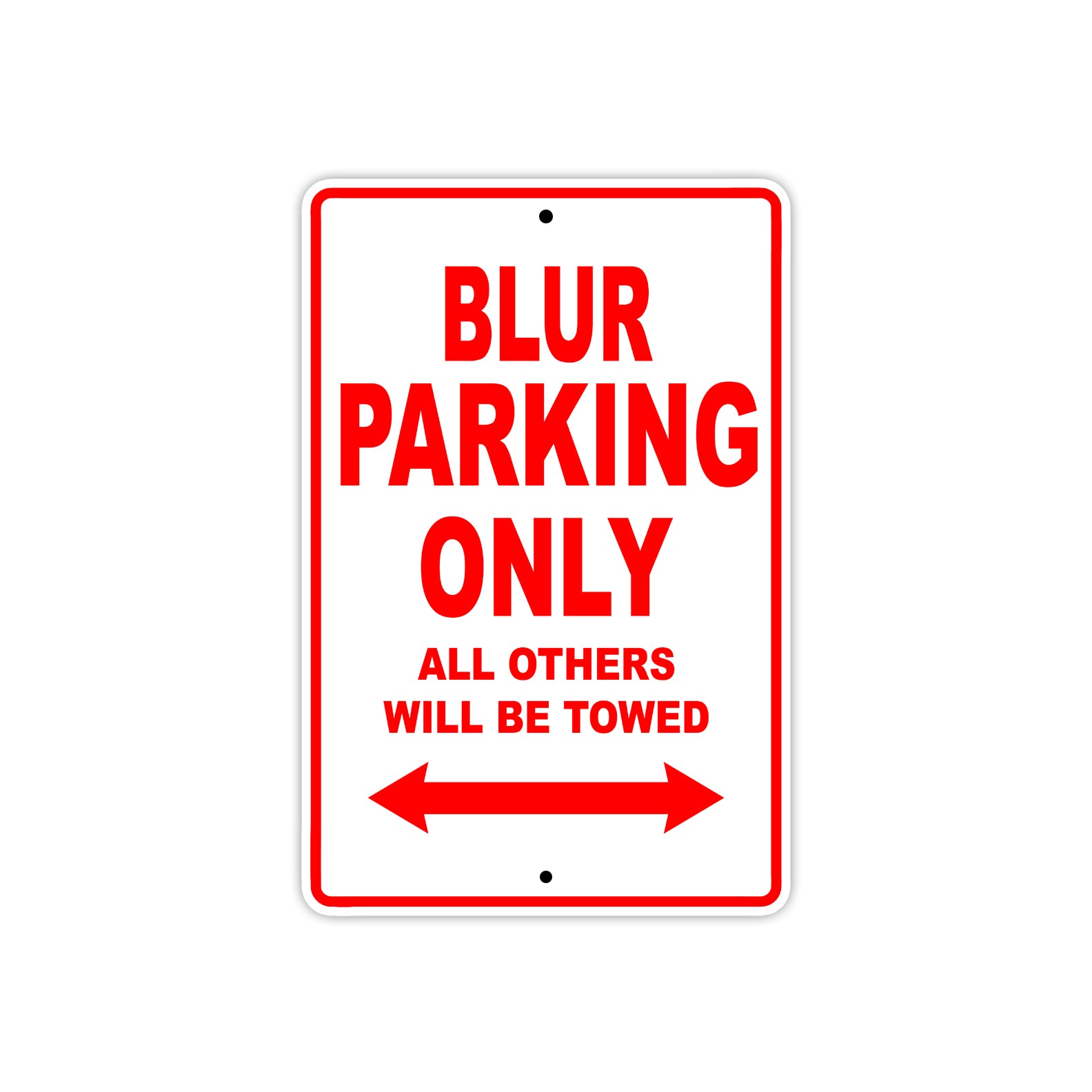 Genuine Scooter Company Blur Parking Only All Others Will Be Towed Aluminum Decor Garage Sign