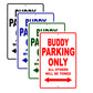 Genuine Scooter Company Buddy Parking Only All Others Will Be Towed Aluminum Decor Garage Sign