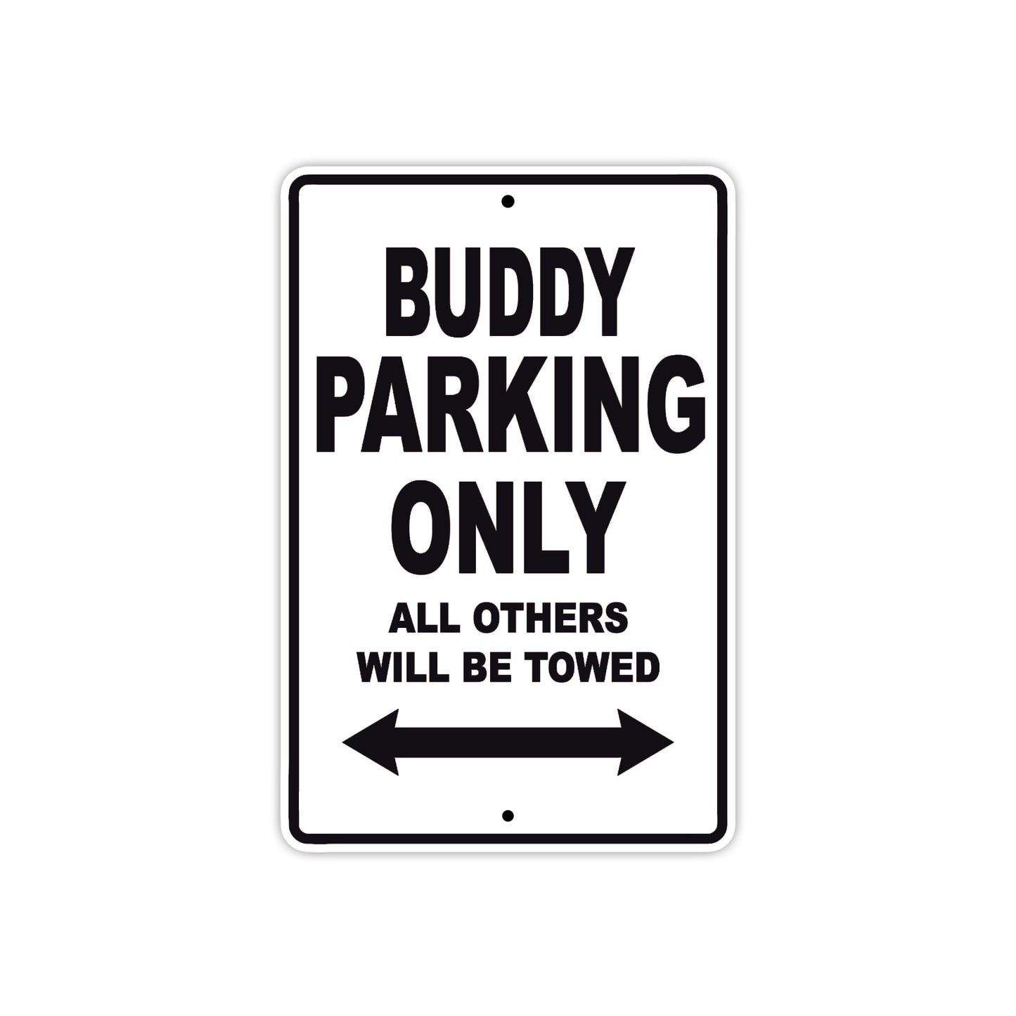 Genuine Scooter Company Buddy Parking Only All Others Will Be Towed Aluminum Decor Garage Sign
