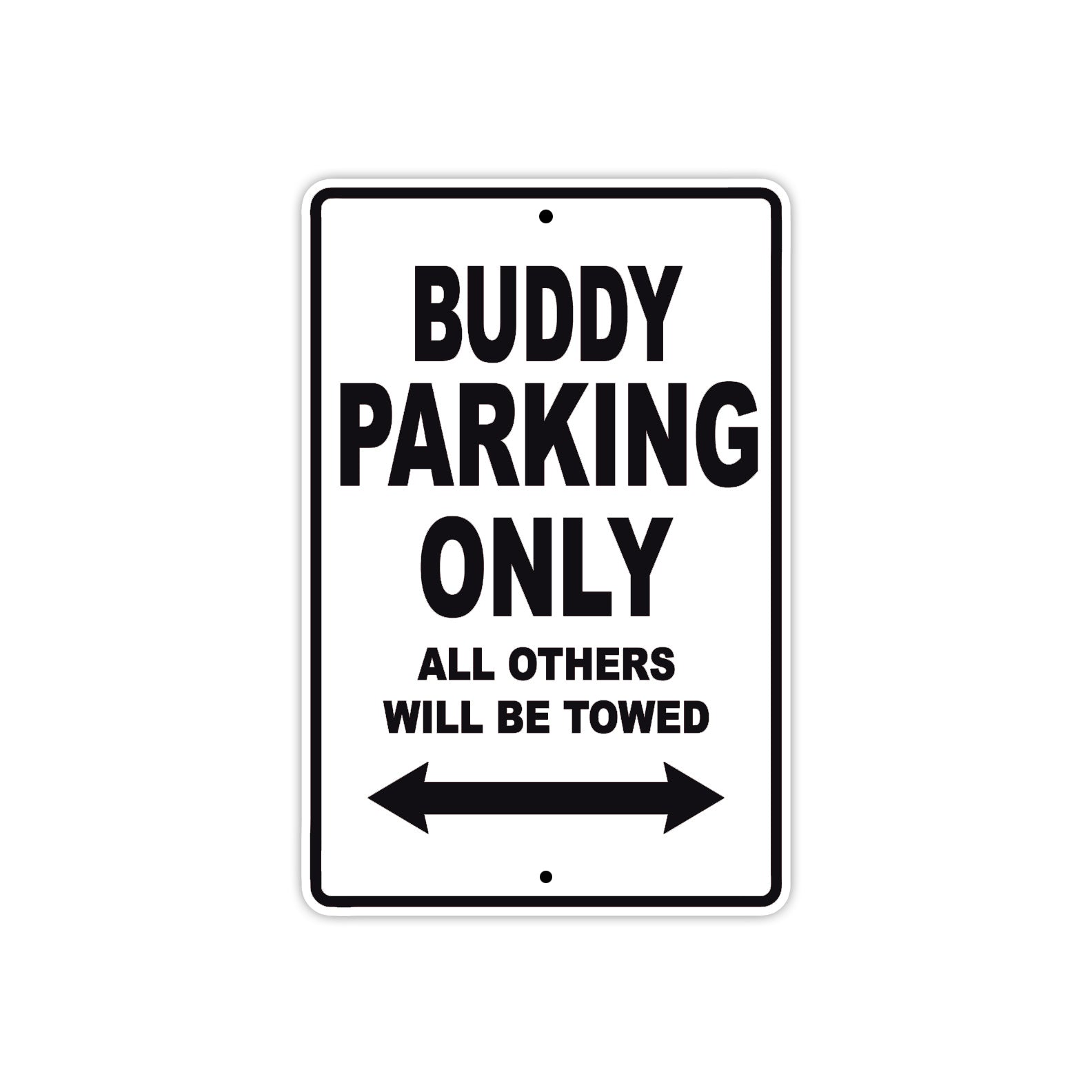 Genuine Scooter Company Buddy Parking Only All Others Will Be Towed Aluminum Decor Garage Sign