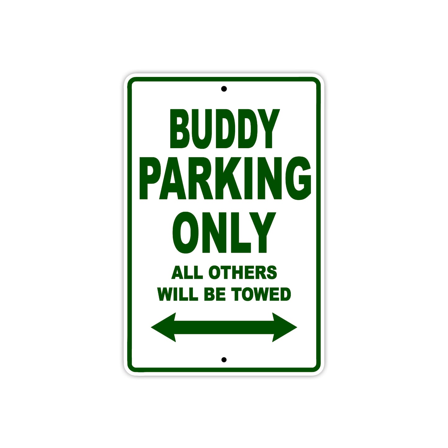 Genuine Scooter Company Buddy Parking Only All Others Will Be Towed Aluminum Decor Garage Sign