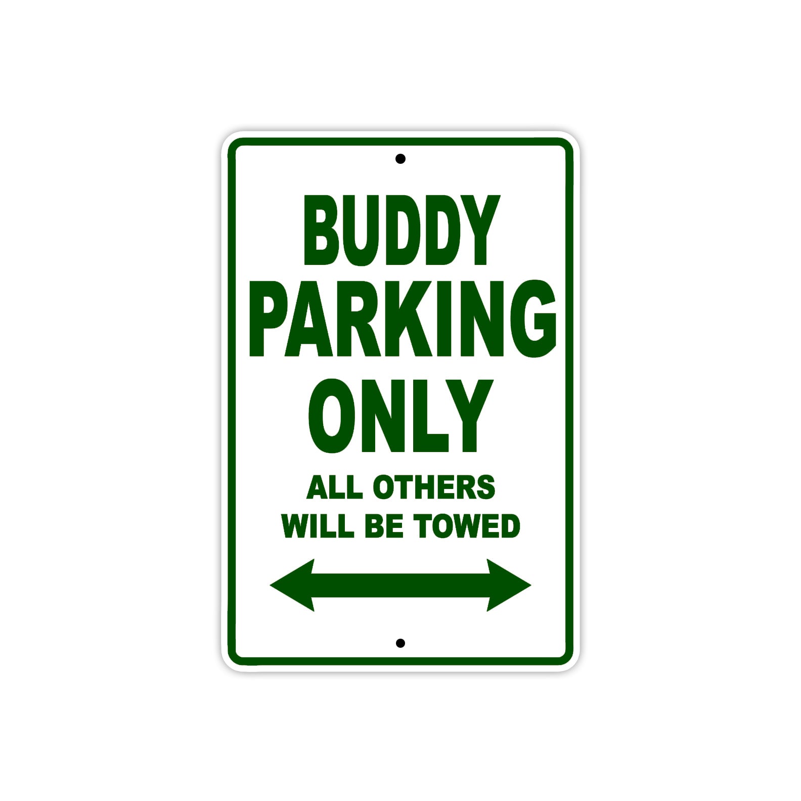 Genuine Scooter Company Buddy Parking Only All Others Will Be Towed Aluminum Decor Garage Sign