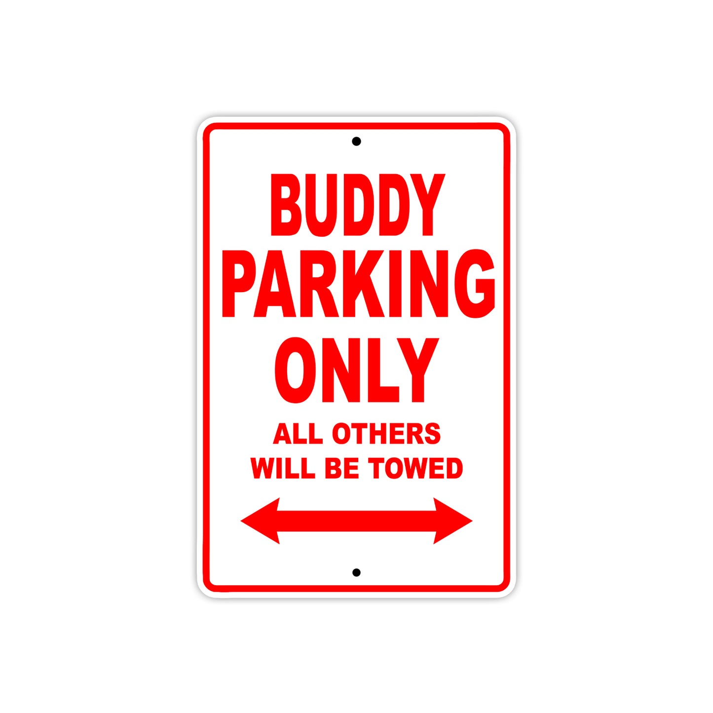 Genuine Scooter Company Buddy Parking Only All Others Will Be Towed Aluminum Decor Garage Sign