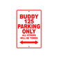 Genuine Scooter Company Buddy 125 Parking Only All Others Will Be Towed Aluminum Decor Garage Sign