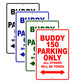 Genuine Scooter Company Buddy 150 Parking Only All Others Will Be Towed Aluminum Decor Garage Sign