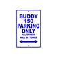Genuine Scooter Company Buddy 150 Parking Only All Others Will Be Towed Aluminum Decor Garage Sign