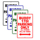 Genuine Scooter Company Buddy 1701 Parking Only All Others Will Be Towed Aluminum Decor Garage Sign
