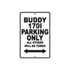 Genuine Scooter Company Buddy 1701 Parking Only All Others Will Be Towed Aluminum Decor Garage Sign