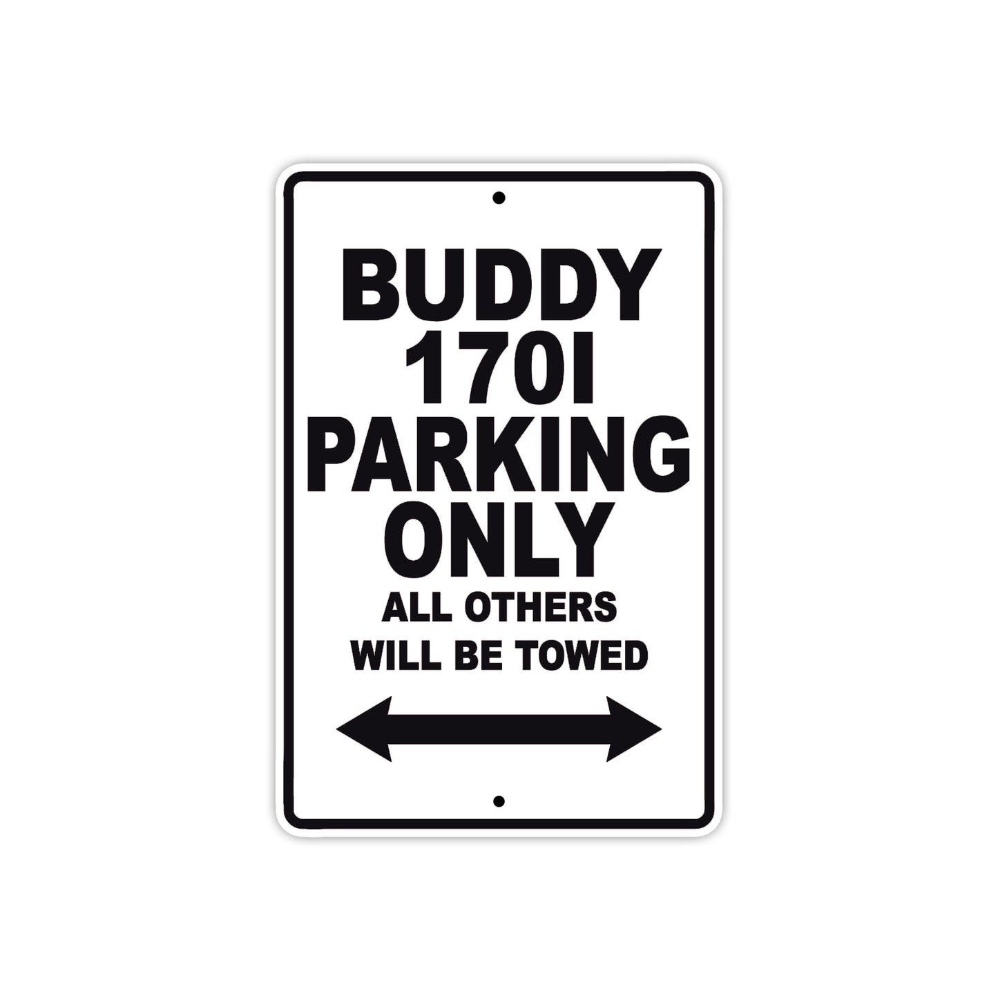 Genuine Scooter Company Buddy 1701 Parking Only All Others Will Be Towed Aluminum Decor Garage Sign