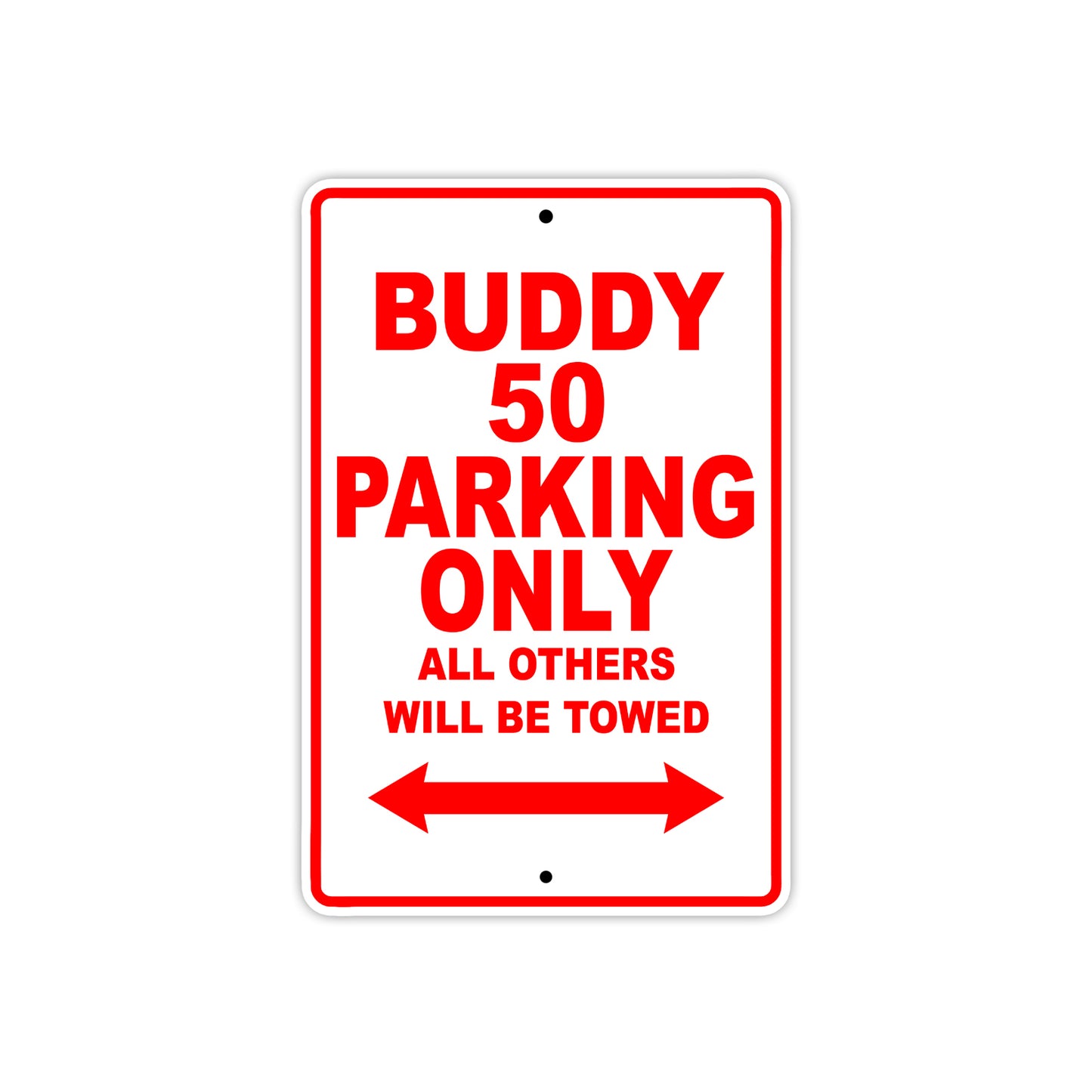 Genuine Scooter Company Buddy 50 Parking Only All Others Will Be Towed Aluminum Decor Garage Sign