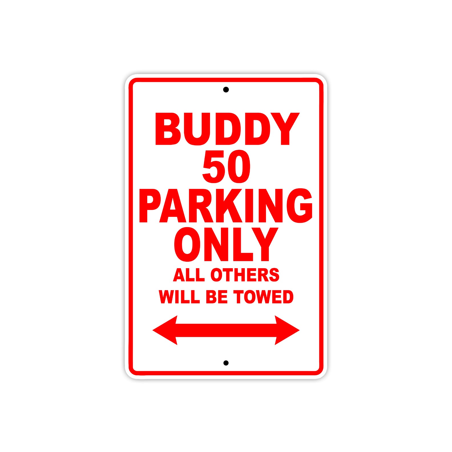 Genuine Scooter Company Buddy 50 Parking Only All Others Will Be Towed Aluminum Decor Garage Sign