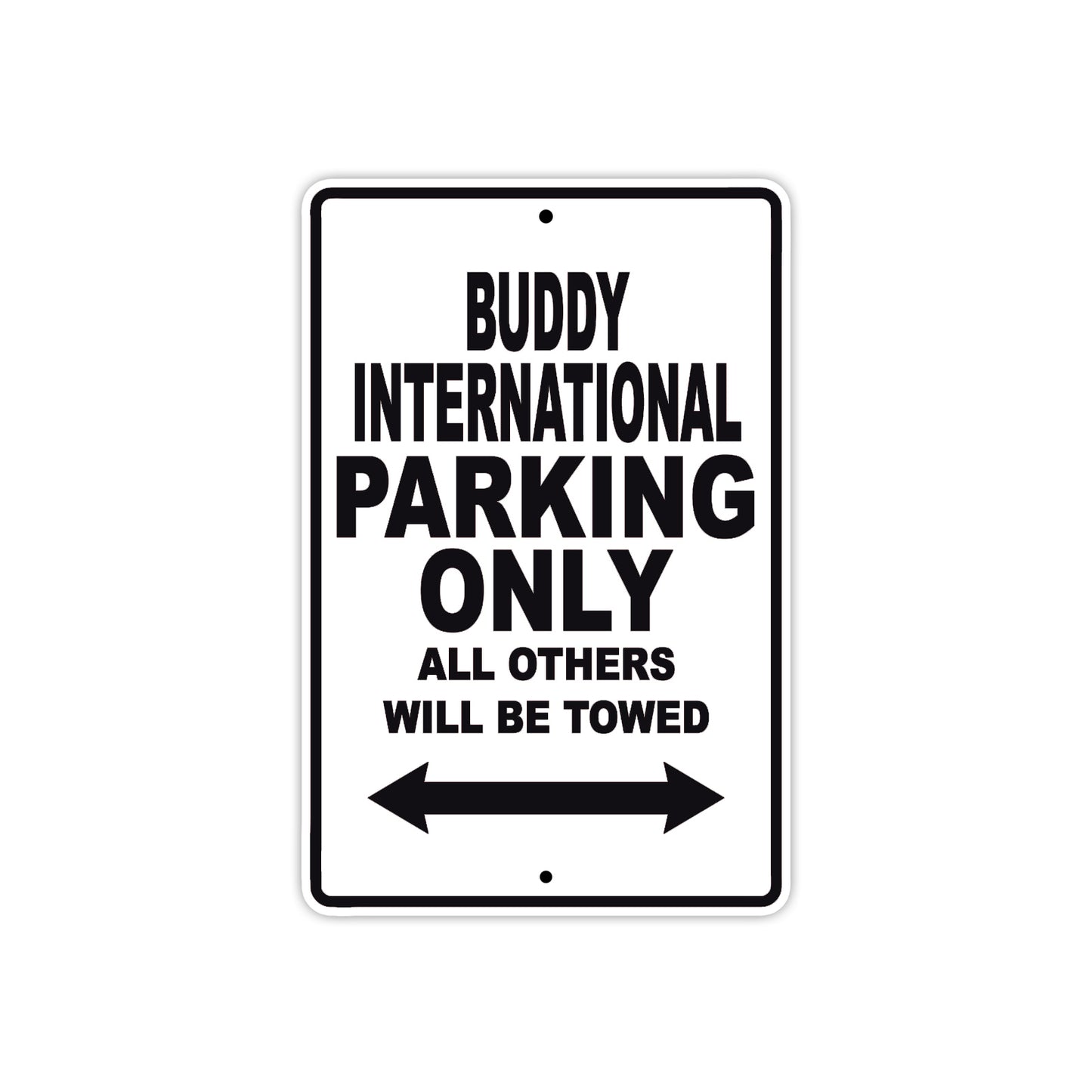 Genuine Scooter Company Buddy International Parking Only All Others Will Be Towed Aluminum Decor Garage Sign