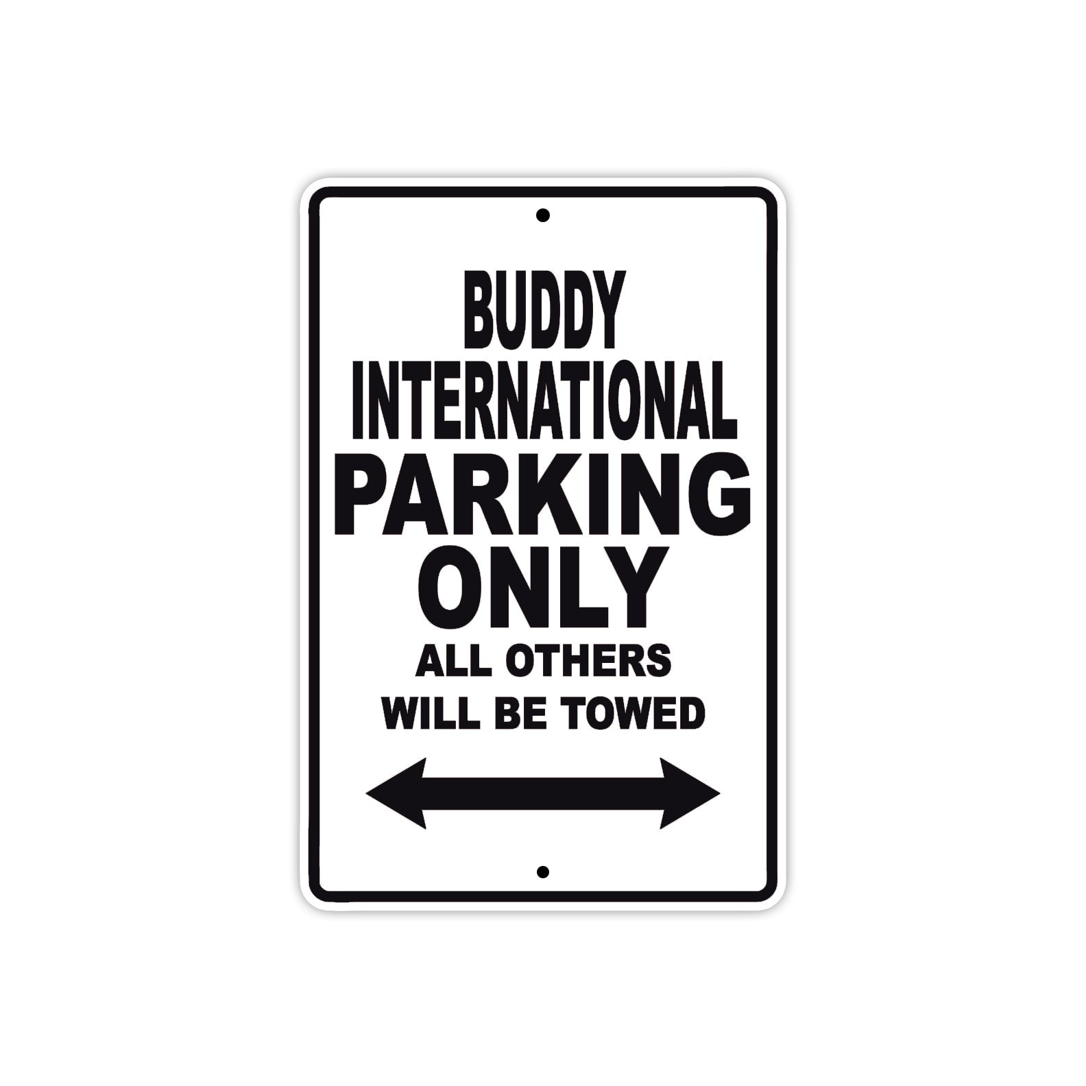 Genuine Scooter Company Buddy International Parking Only All Others Will Be Towed Aluminum Decor Garage Sign