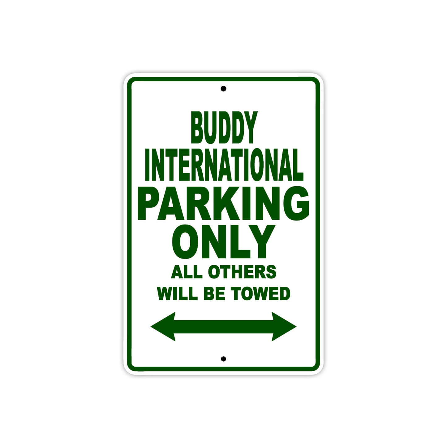 Genuine Scooter Company Buddy International Parking Only All Others Will Be Towed Aluminum Decor Garage Sign