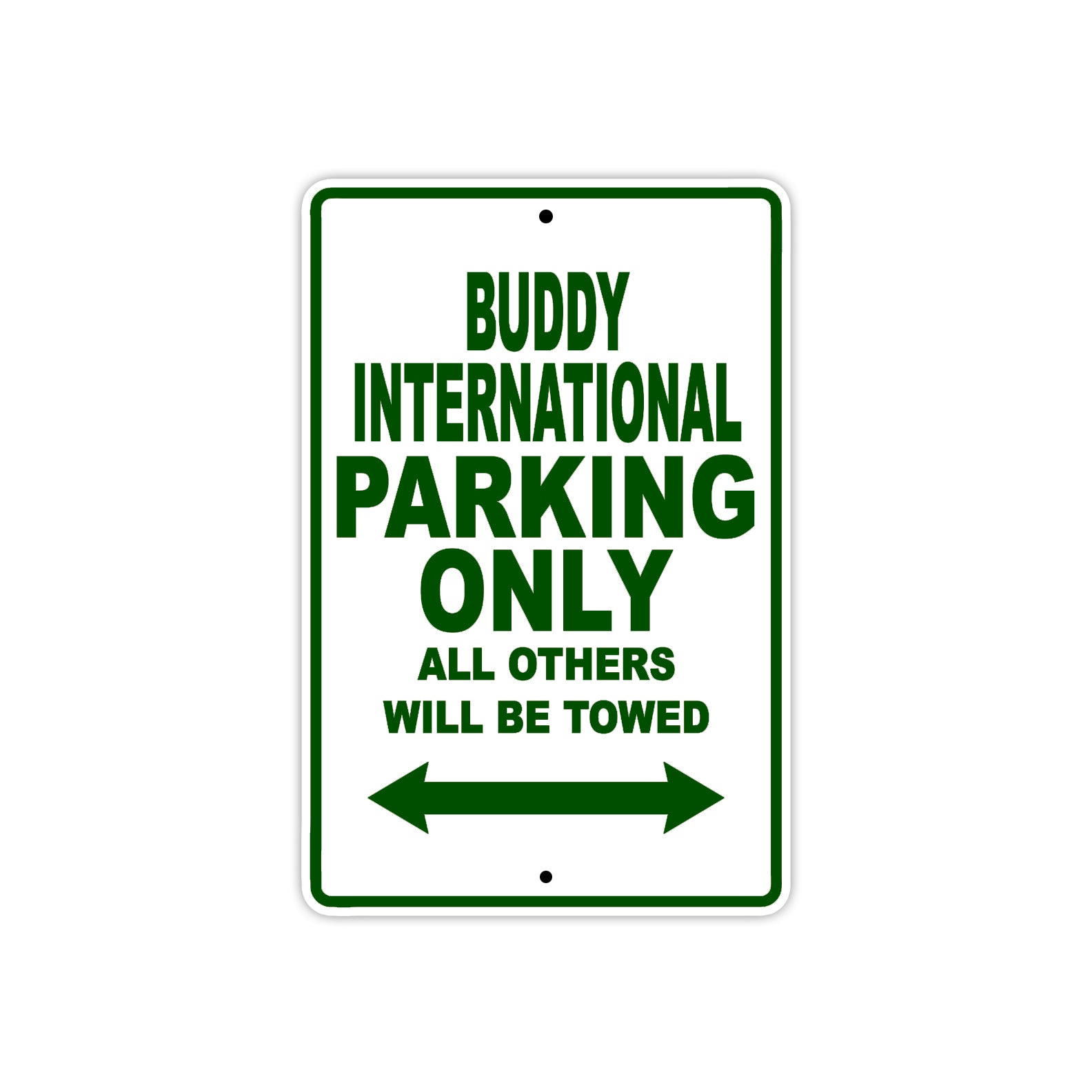 Genuine Scooter Company Buddy International Parking Only All Others Will Be Towed Aluminum Decor Garage Sign