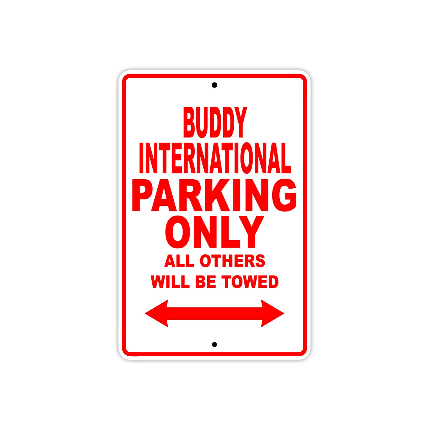 Genuine Scooter Company Buddy International Parking Only All Others Will Be Towed Aluminum Decor Garage Sign