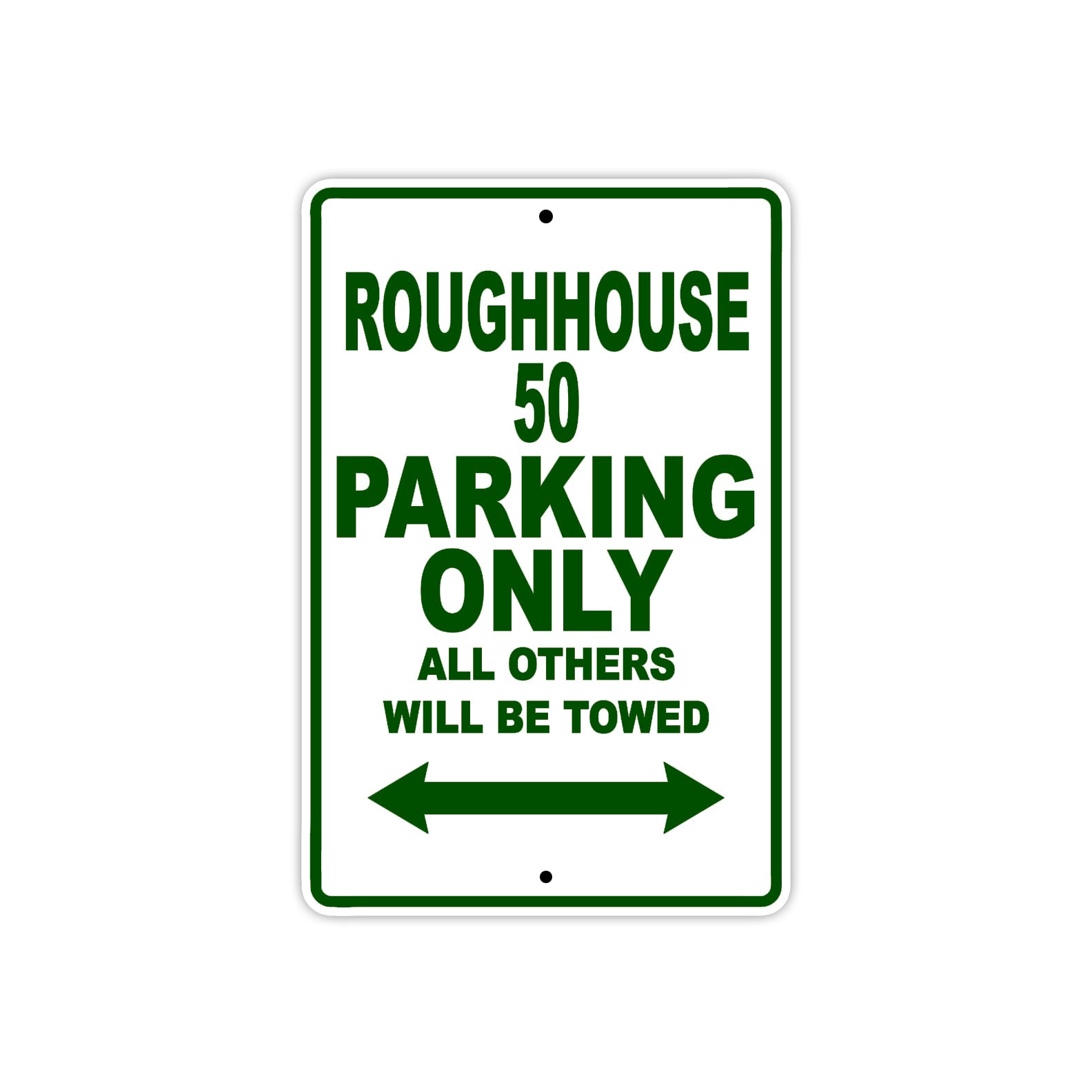 Genuine Scooter Company Roughhouse 50 Parking Only All Others Will Be Towed Aluminum Decor Garage Sign